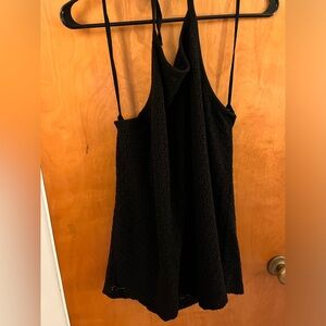NWT Gap Black Crochet Halter Top Size XL